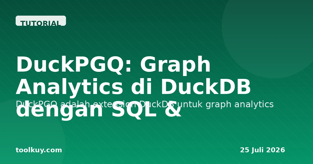 DuckPGQ: Graph Analytics di DuckDB dengan SQL & Cypher 2026 — Tanpa Database Tambahan