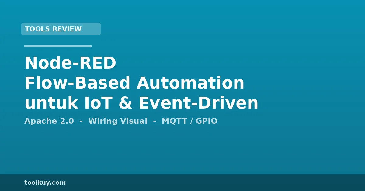 Node-RED: Flow-Based Automation untuk IoT dan Event-Driven
